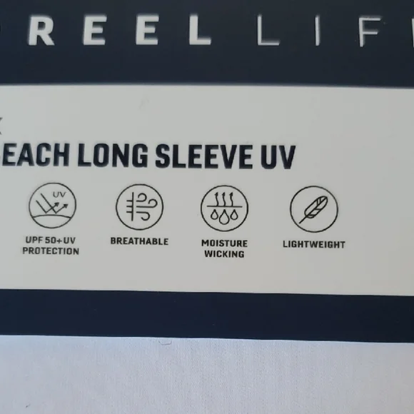 Reel Life Long Sleeve Shirt - White, Red, Blue - Picture 8 of 8